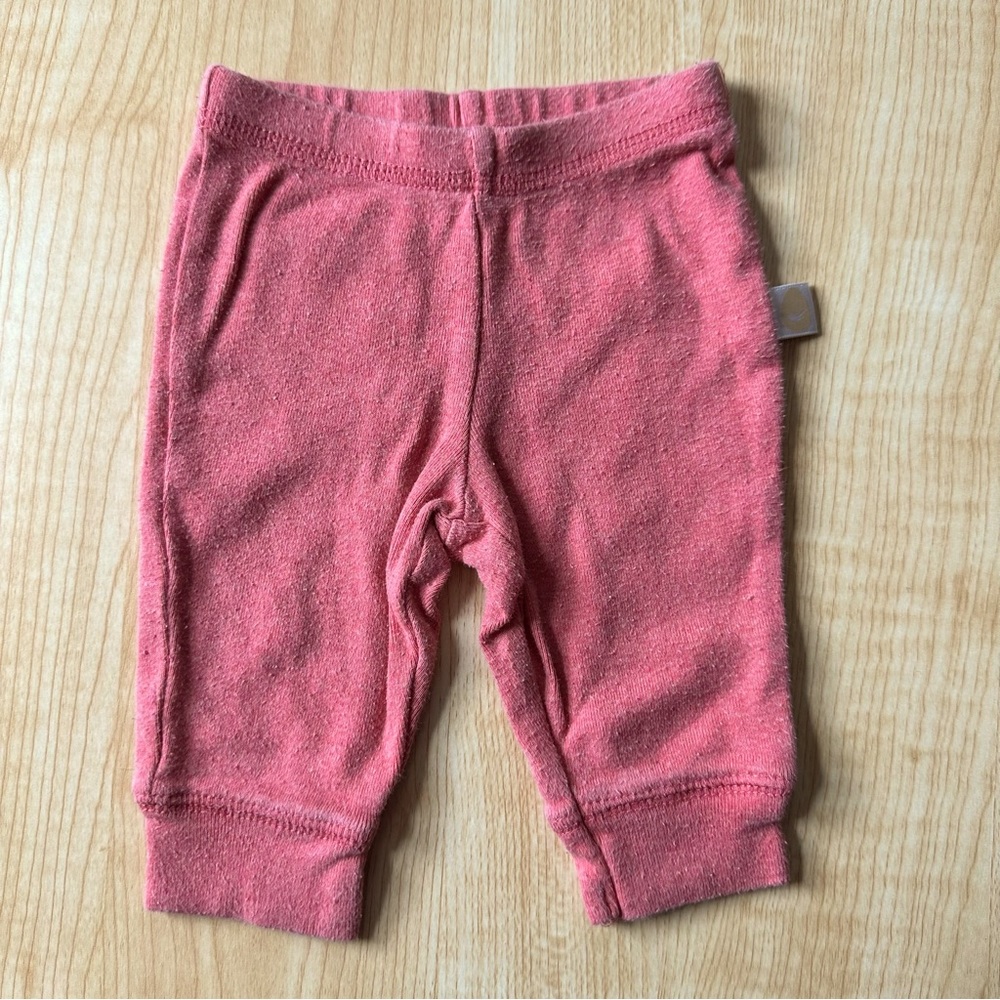 Stem Baby Organic Cotton Sweatpants in Salmon - Size Newborn, Boy/Girl, Pocket
